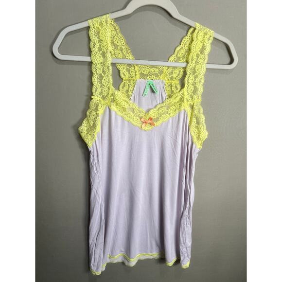 Honey Dew Tank top Fairy Y2K Retro Green Purple Lace 2000s Princess Baby Doll - Picture 10 of 11